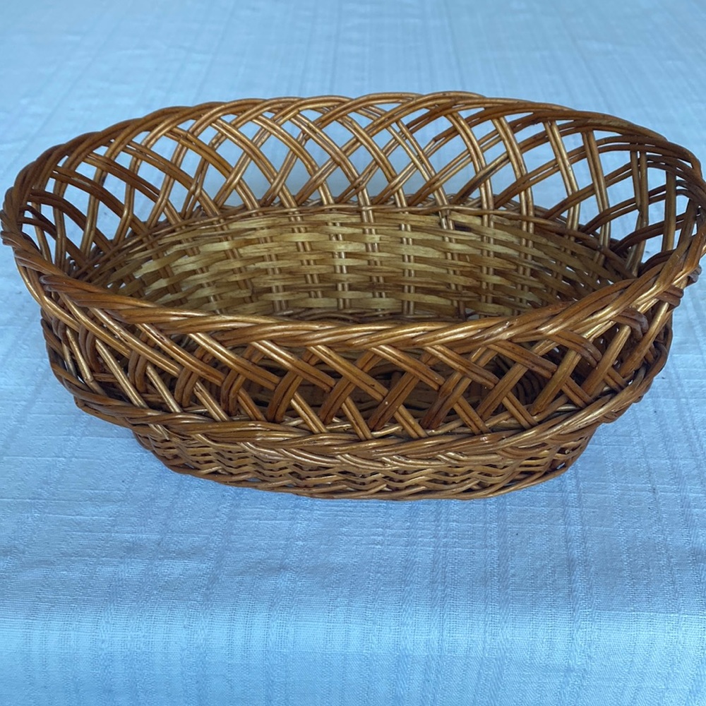 VTG “Honey Gold” Woven Basket